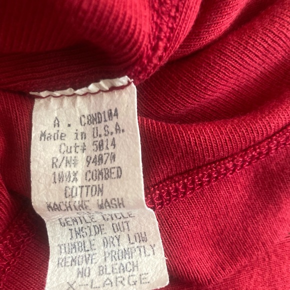 Three dots red 3/4 sleeve v neck cotton shirt sized XL but fits Medium - Picture 6 of 6